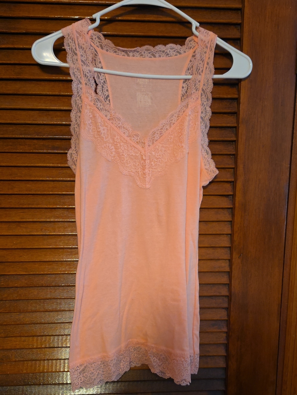 Mossimo Supply Co. Peach Lace-Trim Sleep Tank